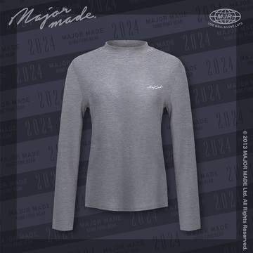 刺繡半高領長袖上衣