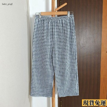 ✨桃園發出✨ 2026美式 復古 風格子直筒褲女 夏季 寬鬆 休閒 褲 親膚 透氣 顯瘦 七分褲 潮