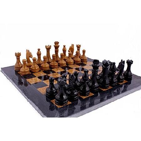 Marble Chess Set, Black Tan 送料無料