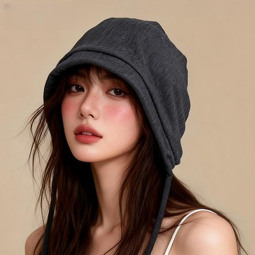 ✨臺灣出貨✨巴拉克拉法帽 新款綁繩堆堆帽 秋季女款防風護耳帽子 顯臉小冷帽 新款百搭帽子 防風帽子