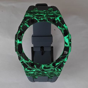 3代4代GA2100改裝配件農家橡樹新款發光碳纖GA2100改裝表帶