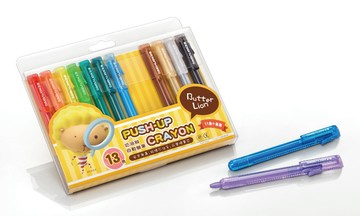 SIMBALION 雄獅 13色奶油獅PVC盒自動蠟筆 CC-313