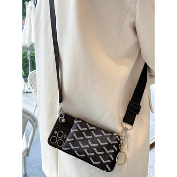 潮牌零錢包適用蘋果15pro手機殼iPhone16promax新款13鏡頭全包17pro斜挎背包式12保護套11掛繩xs卡包14背帶女