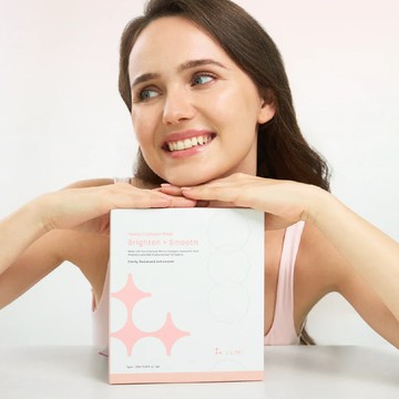 給閃閃動人的你【LUMI】水潤膠原蛋白面膜 - 亮白 + 柔滑 (5片/盒) 肌膚保養 補水保濕 水噹噹 一起變漂亮 打造好氣色 女生禮物 閨蜜禮