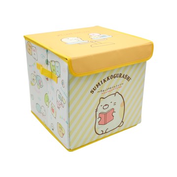 【收納王妃】貓-Sumikko Gurashi 角落小夥伴 方形摺疊收納箱 收納盒 收納櫃 置物箱