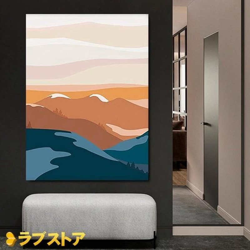 アートパネル アートポスター 油絵風景画 海 山アートフレーム