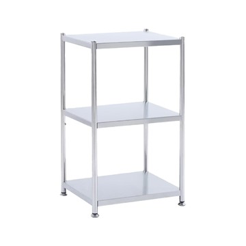 E-home Tough塔弗不鏽鋼收納置物架 開放式收納 承重20公斤  幅60cm  銀色  3層