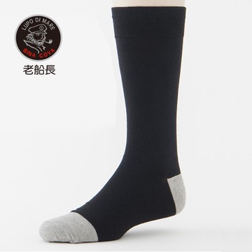 【ifeet老船長sina cova】1107A*12雙義大利機台製造一體成形指頭痕奈米竹炭細針薄款中筒襪 12雙