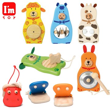 I'm TOY動物樂器大集合、馬-雙鈴鼓、羊-沙鈴、狗-刮板~現貨可超取