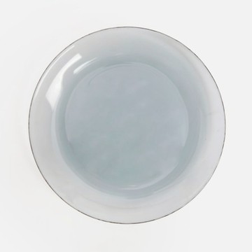 伊登手工玻璃盤20cm 藍灰