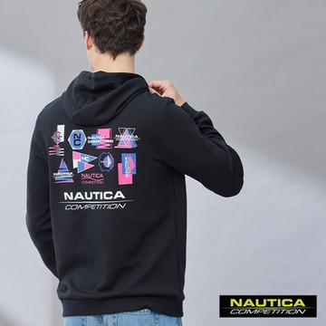 Nautica男裝 COMPETITIO潮流亮點連帽上衣-黑色