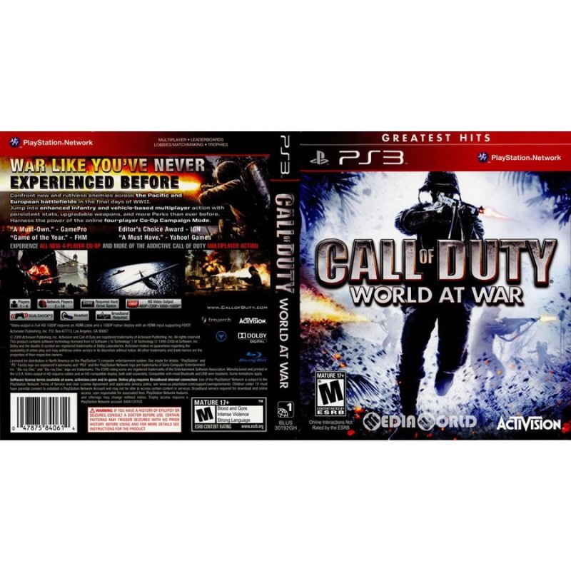 Call of duty world deals at war 2 ps3