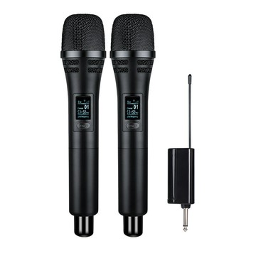 手持式無線話筒一拖二麥克風文藝匯演戶外演講話筒批發【宜家良品百貨】