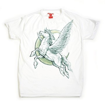 短袖T卹，章一飛馬飛馬，男女款，棉混紡，柔軟舒適。