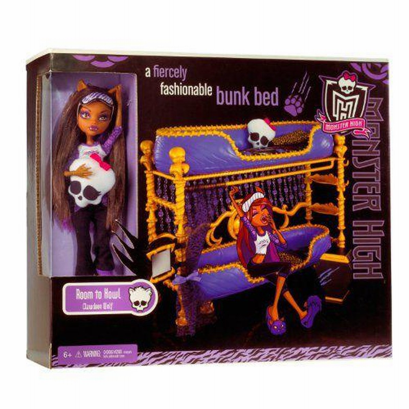 モンスターハイ Monster High Dead Tired Clawdeen Wolf Doll And Bed 