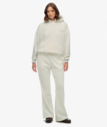 Superdry Women's Country Club Velour Straight Joggers White Size: 4