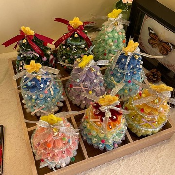 創意扭扭棒聖誕樹手工diy材料包桌面擺件裝飾實用生日聖誕節禮物