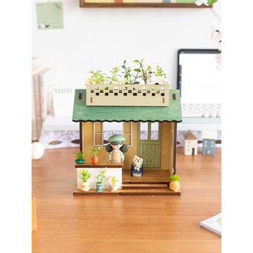阿楹 日系微景觀房屋辦公擺件解壓治愈禮物開放格兒童房裝飾玩具