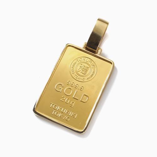 純金 K24 999.9 20g インゴット 地金 ペンダント 金貨 資産 地震
