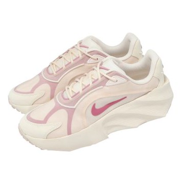 Nike 休閒鞋 Wmns Aura Edge 女鞋 粉紅 米 運動鞋 HQ7025-100