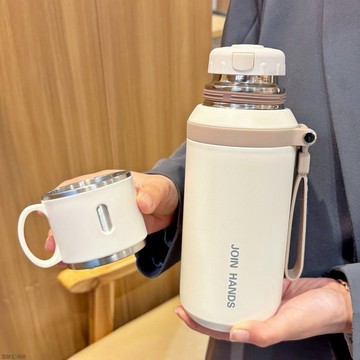 2025新款【食品級】保溫杯加厚保溫耐用304保溫壺 燜茶壺 高檔泡茶不銹鋼水杯 泡茶壺 純色高端不銹鋼保溫壺