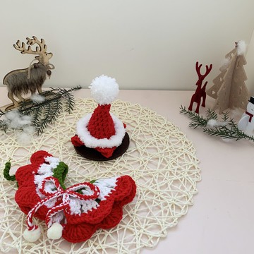 Christmas聖誕限定-小淑女.精靈帽/寵物帽子/貓咪狗狗帽子領巾