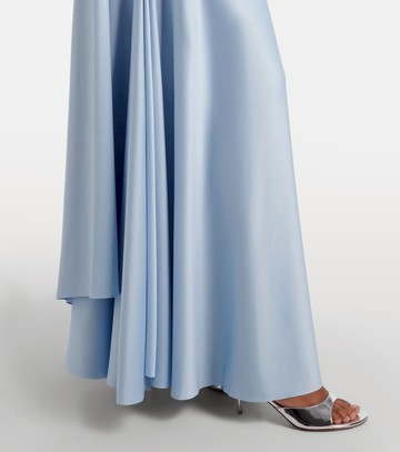 Solace London Cece halterneck crêpe and satin gown