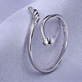 現貨+預購 925純銀戒指 天使之翼銀飾-優雅浪漫童話母親節生日情人節禮物女配件73af37【獨家進口】【米蘭精品】