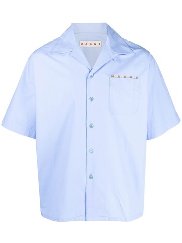 Marni - short-sleeve cotton shirt - men - Cotton - 56 - Blue