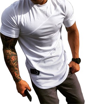 運動短袖 網眼透氣 圓領短袖T恤 男式t恤 鍛煉跑步 透氣速幹 彈力短袖 現貨【Sandman Sports】