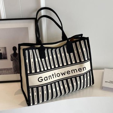 休閑大容量包包女秋冬新款百搭帆布包通勤單肩包爆款托特包手提袋