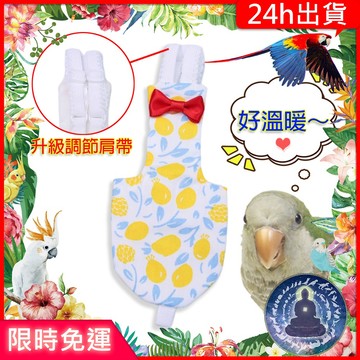 【寵物覺醒24h出貨】可調整鸚鵡衣服鳥衣服尿布衣屎兜鸚鵡玄鳳和尚虎皮折衷凱克橫斑牡丹太平洋灰鸚鵡巴丹小鸚玩具用品檸檬