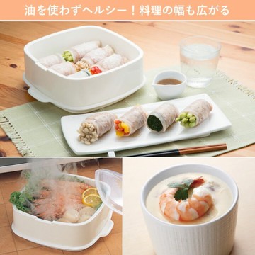 | 現貨 |日本製 清水產業 蒸太郎 雙層蒸籠式微波盒 微波爐 蒸籠 蒸し太郎