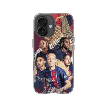 iPhone 16 Clear Case（相機按鈕） 透明 - PSG - PSG Victory - Squad 1