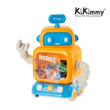 Kikimmy造型積木車108件组-機器人款玩具