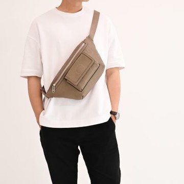 GUCCI 古馳  JUMBO GG 經典GG壓印大容量腰包/胸口包/單肩後背包(大象灰)