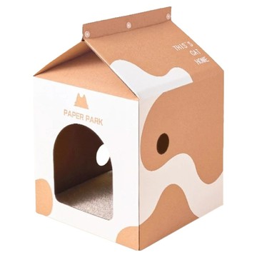 寵物星樂園 Paper Park 牛奶盒貓窩  35 x 35 x 60cm  1個  橘色 + 白色