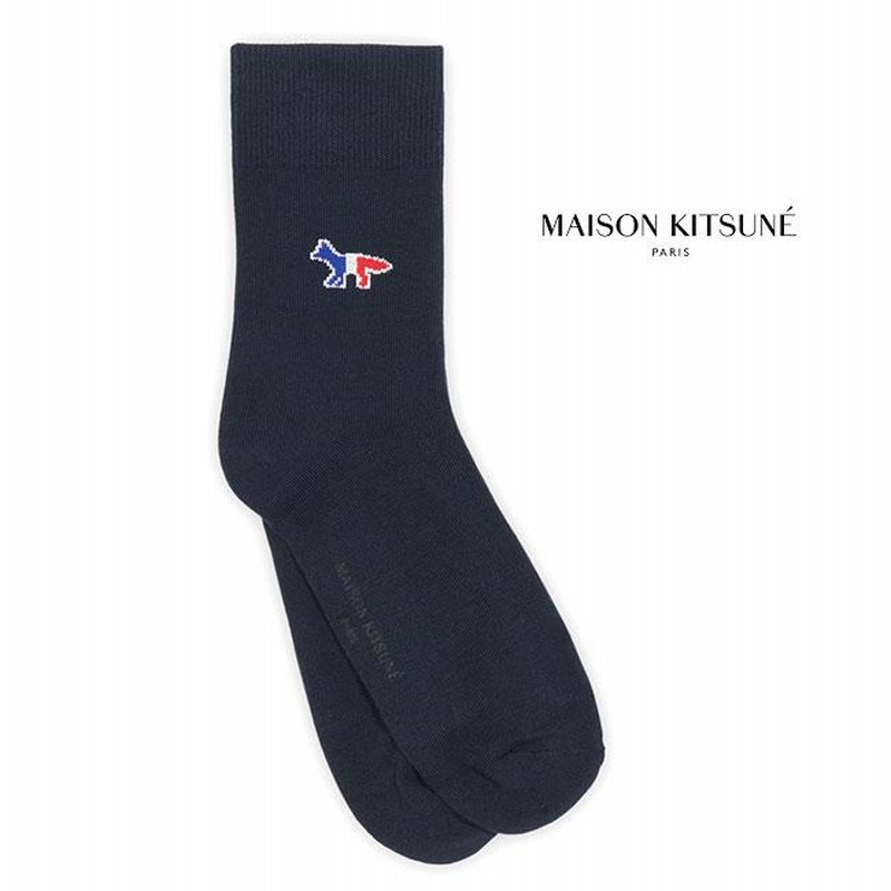 Maison Kitsune メゾン キツネ ロゴ ソックス AU06400KT0010