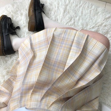 特惠🚀🚀✨日系浮月JK制服 格子百褶裙 女清新可愛格裙 女學生裙子春夏短裙套裝