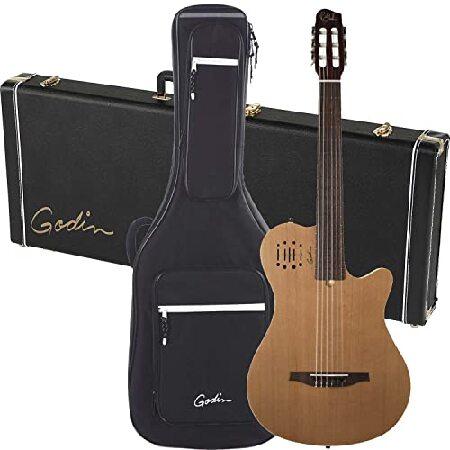 Godin 041756 MultiAc Nylon Grand Concert Encore Natural, Godin v1091 Hardshell Bundle