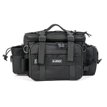 LEO 防水多口袋釣魚包  黑色  40 x 17 x 20 cm