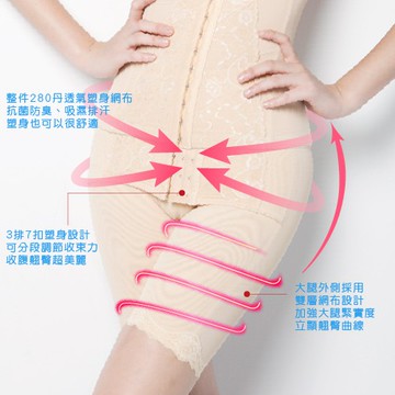 【可蘭霓Clany】560丹重機能塑腹M-2XL俏臀褲 產後瘦身 (春漾膚 1923-11)