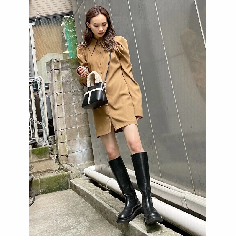 公式 Emoda エモダ ビッグカラーシャツワンピース 通販 Lineポイント最大1 0 Get Lineショッピング