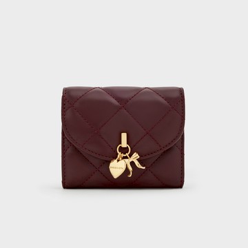 【CHARLES & KEITH】Arrietty 金屬造型釦短夾｜秋冬新品｜閃耀派對季｜生日禮物｜快速出貨｜小CK