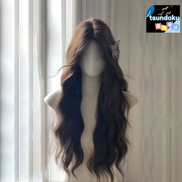 【真人髮絲】假髮女 全頭套假髮 長卷發 水波紋假髮 中分設計 整頂式 仿真頭皮 透氣不悶熱 舞臺cos造型必備