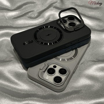 高級簡約蘋果16手機殼iPhone15promax支架磁吸14全包13防摔12軟11