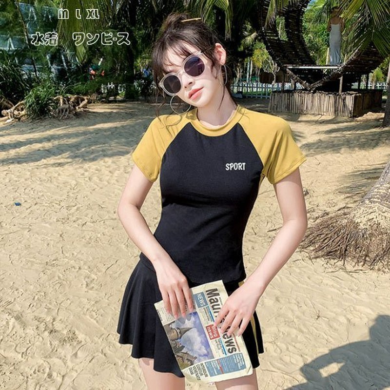 水着 レディース みずぎ ワンピース 半袖 レジャー 女性 スイムウェア 泳ぐ 海水浴 プール 温泉 シーサイド レディース みずぎ 練習用 海辺 フィットネス 大人 通販 Lineポイント最大get Lineショッピング
