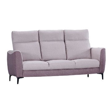 ASSARI-薰伊高背支撐三人座貓抓皮沙發單色款