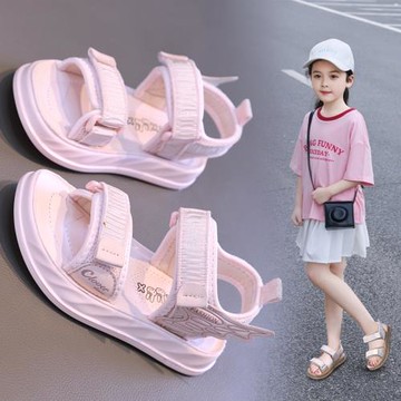 涼鞋女2026新款夏季外穿初中學生10運動防滑12夏天15歲女孩沙灘鞋
