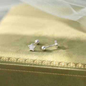 迷你小星星耳釘純銀999高級感輕奢耳環女滿鋯設計養耳洞足銀耳飾